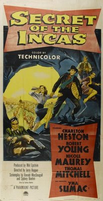 Secret of the Incas movie poster (1954) metal framed poster