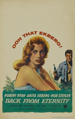 Back from Eternity movie poster (1956) wood print