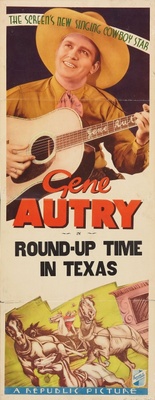 Round-Up Time in Texas movie poster (1937) wooden framed poster