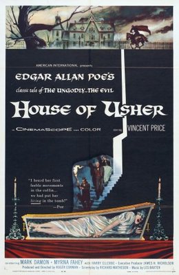 House of Usher movie poster (1960) wooden framed poster