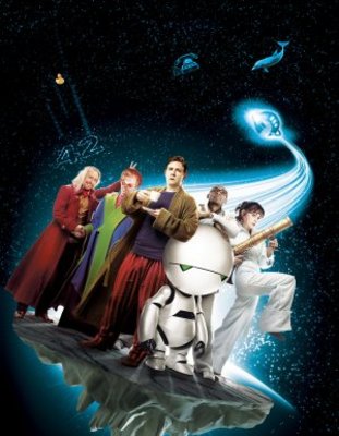 The Hitchhiker's Guide to the Galaxy movie poster (2005) wood print