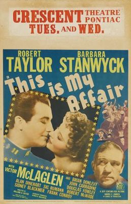 This Is My Affair movie poster (1937) metal framed poster
