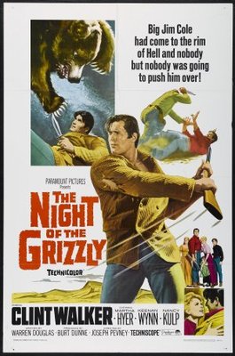 The Night of the Grizzly movie poster (1966) poster with hanger