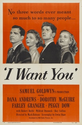 I Want You movie poster (1951) poster with hanger