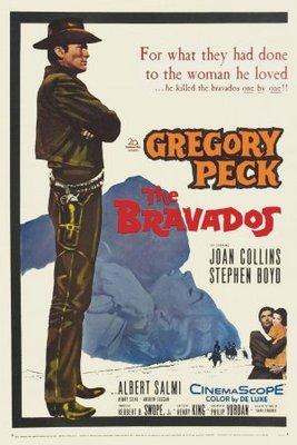 The Bravados movie poster (1958) metal framed poster