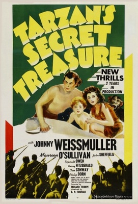 Tarzan's Secret Treasure movie poster (1941) metal framed poster