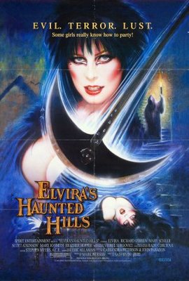 Elvira's Haunted Hills movie poster (2001) canvas poster