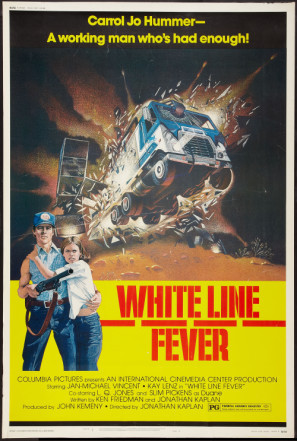 White Line Fever movie poster (1975) metal framed poster