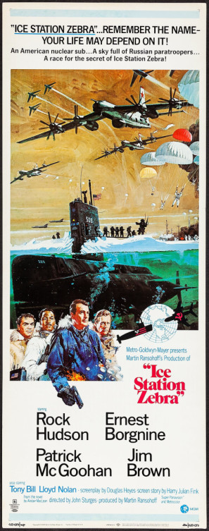 Ice Station Zebra movie poster (1968) wooden framed poster