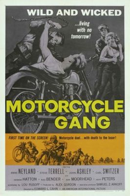 Motorcycle Gang movie poster (1957) poster with hanger