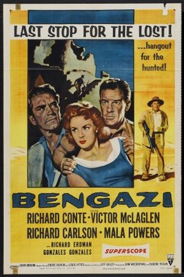 Bengazi movie poster (1955) wood print