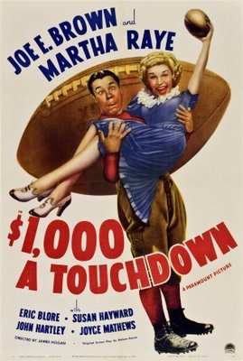 $1000 a Touchdown movie poster (1939) wood print