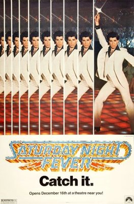 Saturday Night Fever movie poster (1977) wooden framed poster