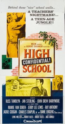 High School Confidential! movie poster (1958) wooden framed poster