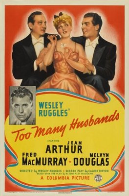 Too Many Husbands movie poster (1940) wood print