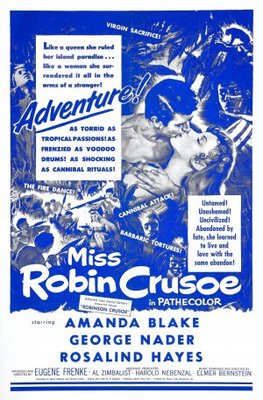 Miss Robin Crusoe movie poster (1954) metal framed poster