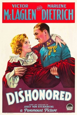 Dishonored movie poster (1931) wood print
