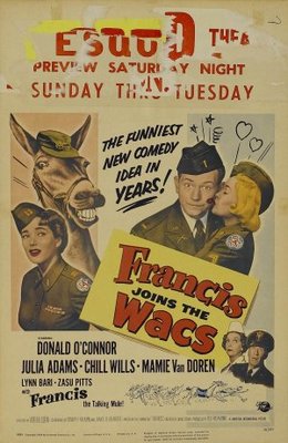 Francis Joins the WACS movie poster (1954) poster with hanger