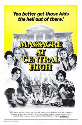 Massacre at Central High movie poster (1976) wooden framed poster