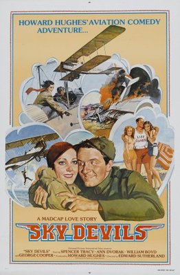 Sky Devils movie poster (1932) wood print