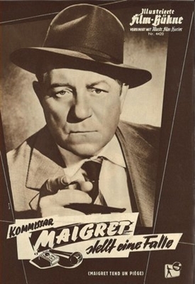 Maigret tend un piÃ¨ge movie posters (1958) wooden framed poster