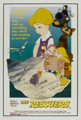 The Rescuers movie poster (1977) wooden framed poster