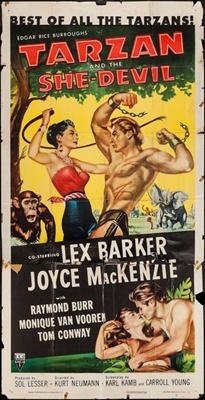 Tarzan and the She-Devil movie posters (1953) poster with hanger