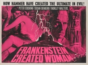 Frankenstein Created Woman movie posters (1967) wood print