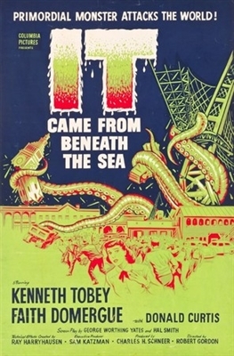 It Came from Beneath the Sea movie posters (1955) wood print