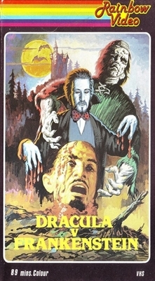 Dracula Vs. Frankenstein movie posters (1971) metal framed poster
