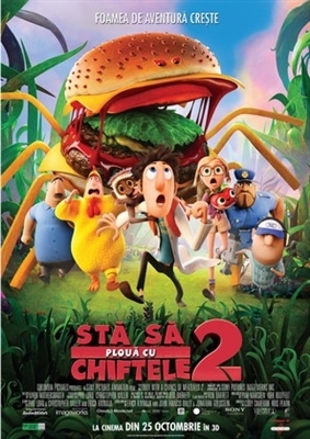 Cloudy with a Chance of Meatballs 2 movie posters (2013) canvas poster