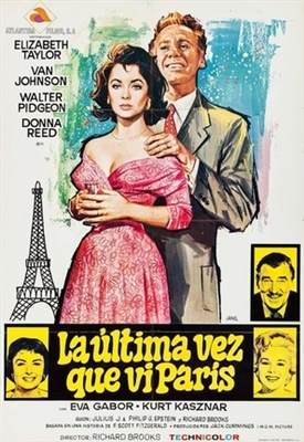 The Last Time I Saw Paris movie posters (1954) canvas poster