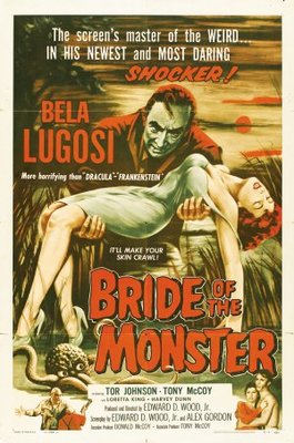 Bride of the Monster movie poster (1955) metal framed poster