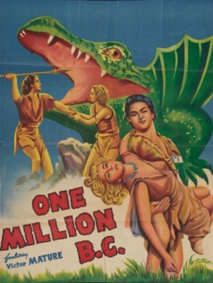 One Million B.C. movie poster (1940) metal framed poster