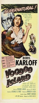 Voodoo Island movie poster (1957) wood print