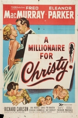 A Millionaire for Christy movie posters (1951) metal framed poster