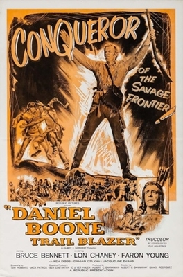 Daniel Boone, Trail Blazer movie posters (1956) wooden framed poster
