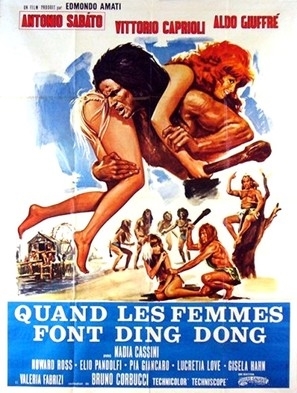 Quando gli uomini armarono la clava e... con le donne fecero din-don movie posters (1971) wood print