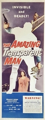 The Amazing Transparent Man movie posters (1960) wooden framed poster