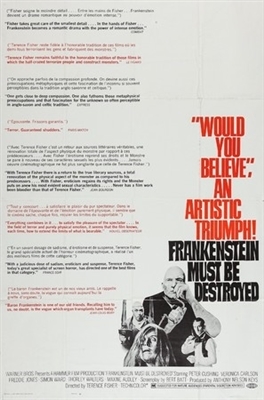 Frankenstein Must Be Destroyed movie posters (1969) metal framed poster