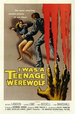 I Was a Teenage Werewolf movie posters (1957) pillow