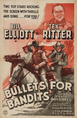Bullets for Bandits movie poster (1942) metal framed poster