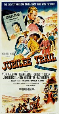 Jubilee Trail movie poster (1954) wood print