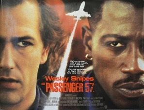 Passenger 57 movie posters (1992) wooden framed poster