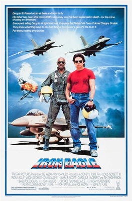 Iron Eagle movie posters (1986) wooden framed poster