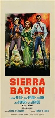 Sierra Baron movie posters (1958) wooden framed poster