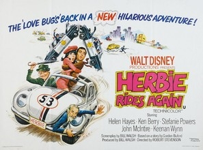 Herbie Rides Again movie posters (1974) wooden framed poster