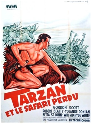 Tarzan and the Lost Safari movie posters (1957) wood print