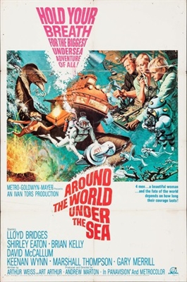 Around the World Under the Sea movie posters (1966) pillow