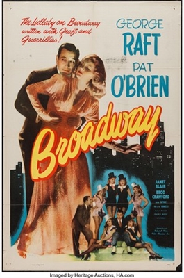 Broadway movie posters (1942) wood print